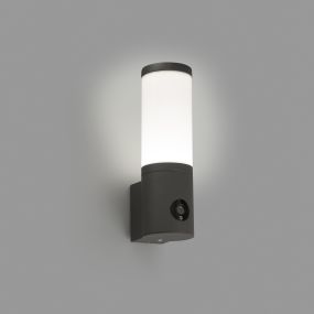 Faro Orwell Wifi - wandverlichting met wifi verbinding en camera - 9 x 12,7 x 30 cm - 4-13W dimbare LED incl. - IP54 - donkergrijs