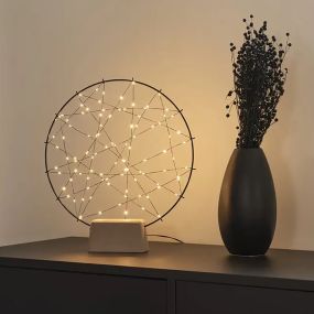 Konstsmide kerstverlichting - dromenvanger met 4 standen dimmer - 36 x 5 x 39,5 cm - mat zwart