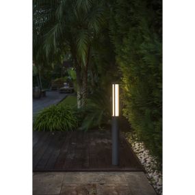Faro Logar - tuinpaal - Ø 8 x 90 cm - 23W LED incl. - IP54 - donkergrijs