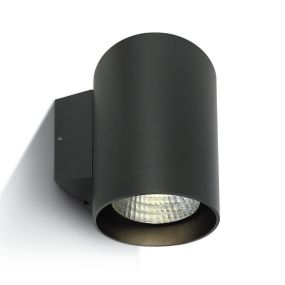 ONE Light Outdoor Wall Cylinders High Power - buiten wandverlichting - 14 x 18 x 18,5 cm - 20W dimbare LED incl. - IP65 - antraciet - witte lichtkleur