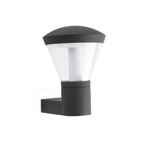 Faro Shelby - wandverlichting - 19 x 24 x 27 cm - 10W LED incl. - IP44 - donkergrijs