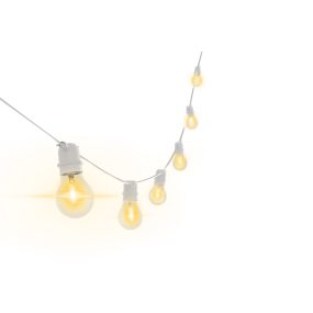 Century Italia Fiesta - 5,16m lichtslinger - 10 x 6W LED incl. - IP44 - wit