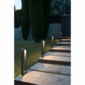 Faro Das - tuinpaal - 16 x 5,4 x 65 cm - 8W LED incl. - IP54 - donkergrijs