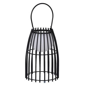 Lucide Fjara -  oplaadbare buiten tafellamp - 17 x 17,5 x 25 cm - 0,3W LED incl. - IP44 - zwart
