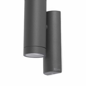 Faro Steps - wandverlichting - 6,5 x 10 x 24 cm - IP44 - donkergrijs
