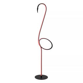 Lucide Flamingo - vloerlamp - 35 x 23,5 x 130 cm - RGB+W - 14W dimbare led met afstandsbediening - zwart
