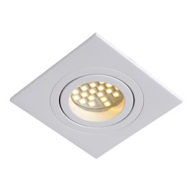 Lucide Tube II Square - inbouwspot - Ø 92 mm, 82 mm inbouwmaat - wit