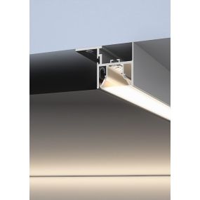 Klus FOLED-SUF - inbouw LED profiel voor spanplafonds - 2,69 cm vensterbreedte - aluminium