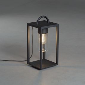 Konstsmide Bologna - tafellamp met stekker - 20 x 45,5 x 20 cm - IP44 - zwart