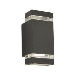 Searchlight Upwell - buiten wandverlichting - 11 x 23,5 cm - IP44 - grijs