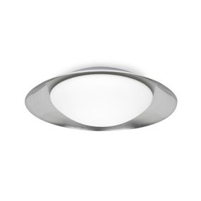 Faro Side - plafond/wandverlichting - Ø 45 x 12 cm - 17W LED incl. - zwart & nikkel