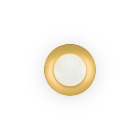 Faro Side - plafond/wandverlichting - Ø 20 x 9 cm - zwart & goud