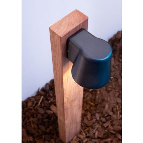 Lichtkoning Padoek Teichos - tuinpaal -15 x 8,8 x 70 cm + 30 cm voet - IP54 - zwart en padoek