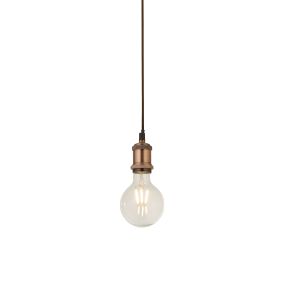 Searchlight Suspension - hanglamp - Ø 9,8 x 150 cm - antiek koper