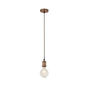 Searchlight Suspension - hanglamp - Ø 9,8 x 150 cm - antiek koper