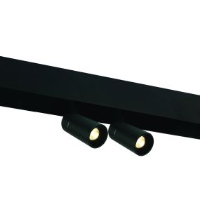 ONE Light magnetisch railsysteem MINI, MIDI & MAXI - railspot 2L - Ø 3,5 x 7,2 cm - 2 x 6W LED incl. - zwart