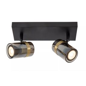 Lucide Upton - opbouw spot 2L - 26 x 9,5 x 12,5 cm - gerookt