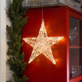 Konstsmide kerstverlichting - kerstster - 32 x 8 x 34 cm - transparant