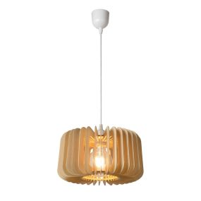 Lucide Etta - hanglamp - Ø 29 x 146 cm - licht hout