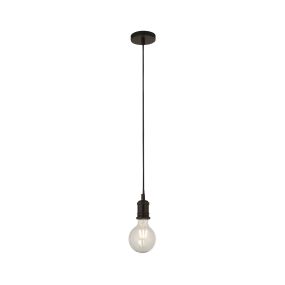 Searchlight Suspension - hanglamp - Ø 9,8 x 150 cm - mat zwart