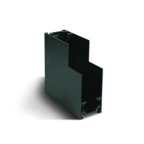 ONE Light magnetisch railsysteem MAXI - vertikaal inwendig opbouwhoekprofiel - 11 x 7,5 x 4 cm - zwart