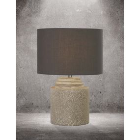 Searchlight Zara - tafellamp - Ø 25 x 36 cm - grijs