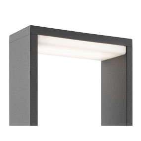 Faro Alp - tuinpaal - 15 x 6 x 50 cm - 7W LED incl. - IP54 - donkergrijs