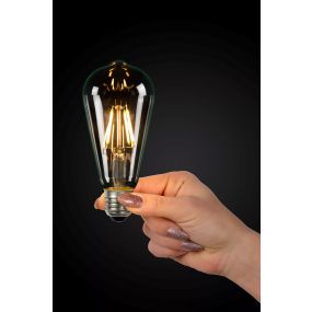 Lucide LED class A filament lamp - Ø 6,4 x 14,6 cm - E27 - 7W niet dimbaar - 2700K - transparant