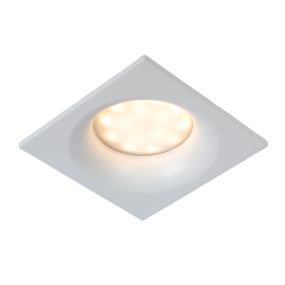 Lucide Ziva - inbouwspot - 85 x 85 mm, Ø 75 mm inbouwmaat - IP44 - wit