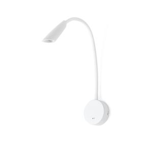 Faro Boken - wandverlichting met schakelaar - 5 x 46 cm - 3W LED incl. - mat wit