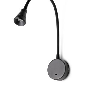 Faro Bel - wandverlichting met schakelaar - 4 x 50 x 4 cm - 3W LED incl. - mat zwart