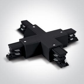 ONE Light Square Track Accessories - X-connector - 3-fase railsysteem - 16A - zwart