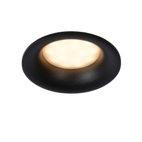 Lucide Ziva - inbouwspot - Ø 84 mm, Ø 75 mm inbouwmaat - IP44 - zwart
