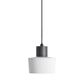 Faro Muffin - hanglamp - Ø 22 x 155 cm - IP44 - donkergrijs