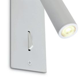 ONE Light Reading Spots - wandverlichting met schakelaar - 6 x 4,7 x 15 cm - 3W LED incl. - wit