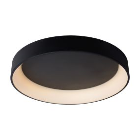 Lucide Talowe - plafondverlichting - Ø 80 x 13 cm - 80W dimbare LED incl. - zwart
