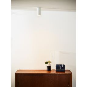 Lucide Delto Rond - opbouwspot - Ø 5,5 x 10 cm - 5W dimbare LED incl. - dim to warm -  wit