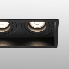 Faro Hyde - inbouwspot - 89 x 89 mm, 165 x 83 mm inbouwmaat - mat zwart