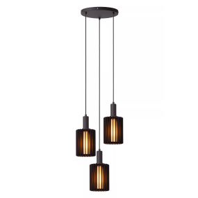 Lucide Lambres - hanglamp - Ø 40 x 164 cm - zwart