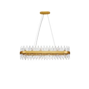 Nova Luce Crown - hanglamp - 36 x 120 cm - satijn goud