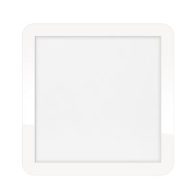 ETH Anne Square - plafondverlichting - 30 x 30 x 2,7 cm - 3 stappen dimbaar - 18W LED incl. - IP44 - wit