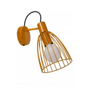 Lucide Macarons - wandlamp - Ø 15 x 19,5 x 29 cm - okergeel