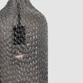 Nova Luce Marou - hanglamp - Ø 19,5 x 120 cm - glimmend grijs en mat zwart