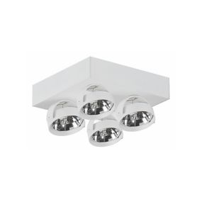 Artdelight Dutchess - opbouwspot 4L - 25 x 25 x 18 cm - wit