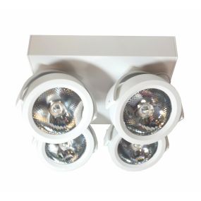 Artdelight Dutchess LED - opbouwspot 4L - 25 x 25 x 17,5 cm - 4 x 13 W dimbare LED incl. - wit