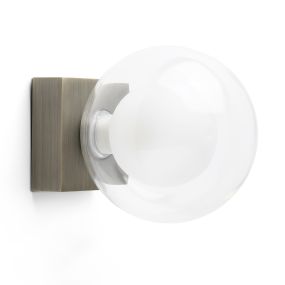 Faro Perla - plafond/wandverlichting - 11,5 x 15,5 x 11,5 cm - IP44 - brons