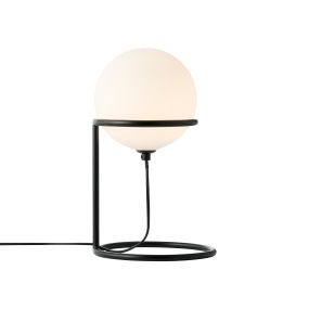 Nordlux Wilson - tafellamp - Ø 18 x 31 cm - zwart met wit