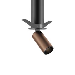 VK Lighting Coko - opbouwspot met inbouwrozet - Ø 3,5 x 7,3 cm - Ø 60 mm opbouwmaat, Ø 50 mm inbouwmaat - 6W LED incl. - brons