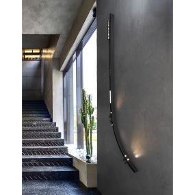 Nova Luce Curve - curve spoor 72 graden - 120 x 4,1 x 7,5 cm - zandzwart