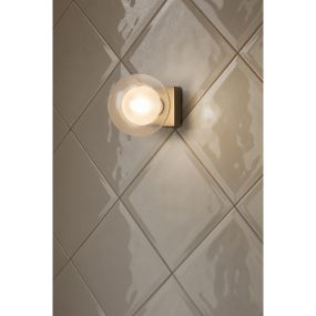 Faro Perla - plafond/wandverlichting - 11,5 x 15,5 x 11,5 cm - IP44 - oud goud
